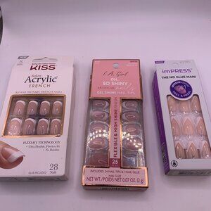 3 Sets of Press on Acrylic Nails NIB